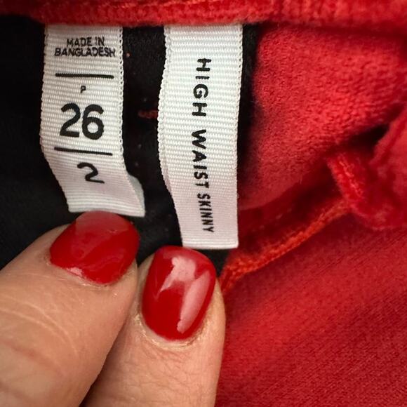 Loft High Waist Skinny Corduroy Jeans Size 26 p - Picture 5 of 5